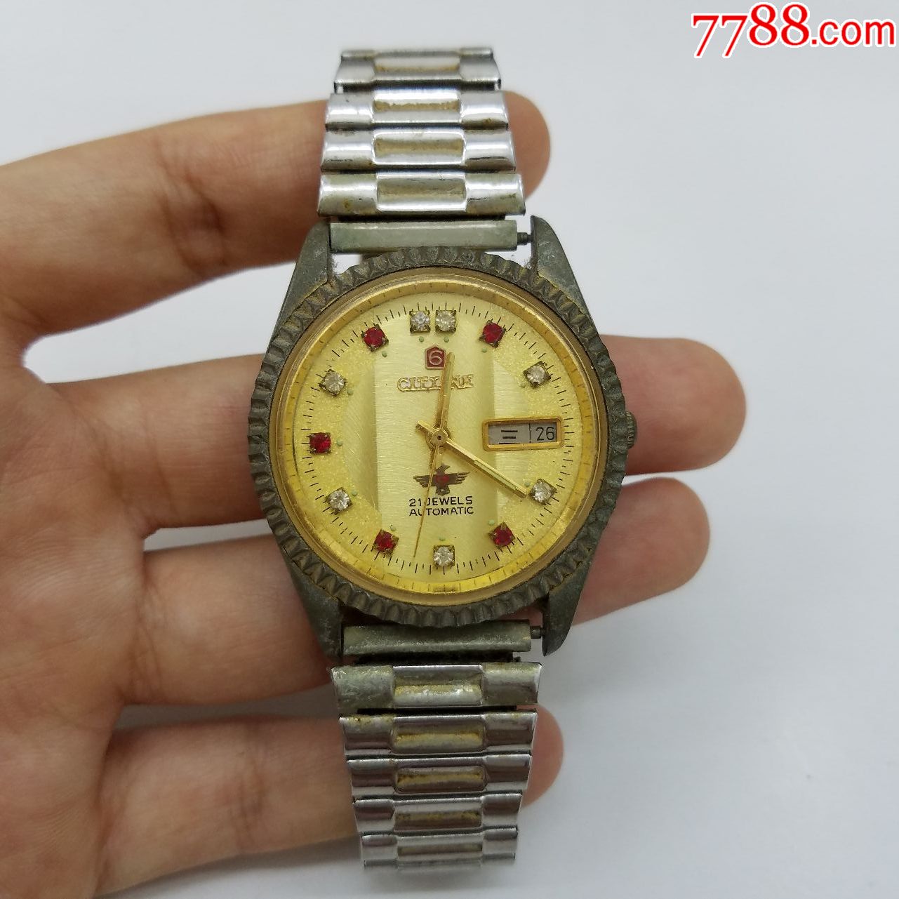 citrine自动机械男表【西铁城机芯,机芯新净】【能走时】【日历好使】