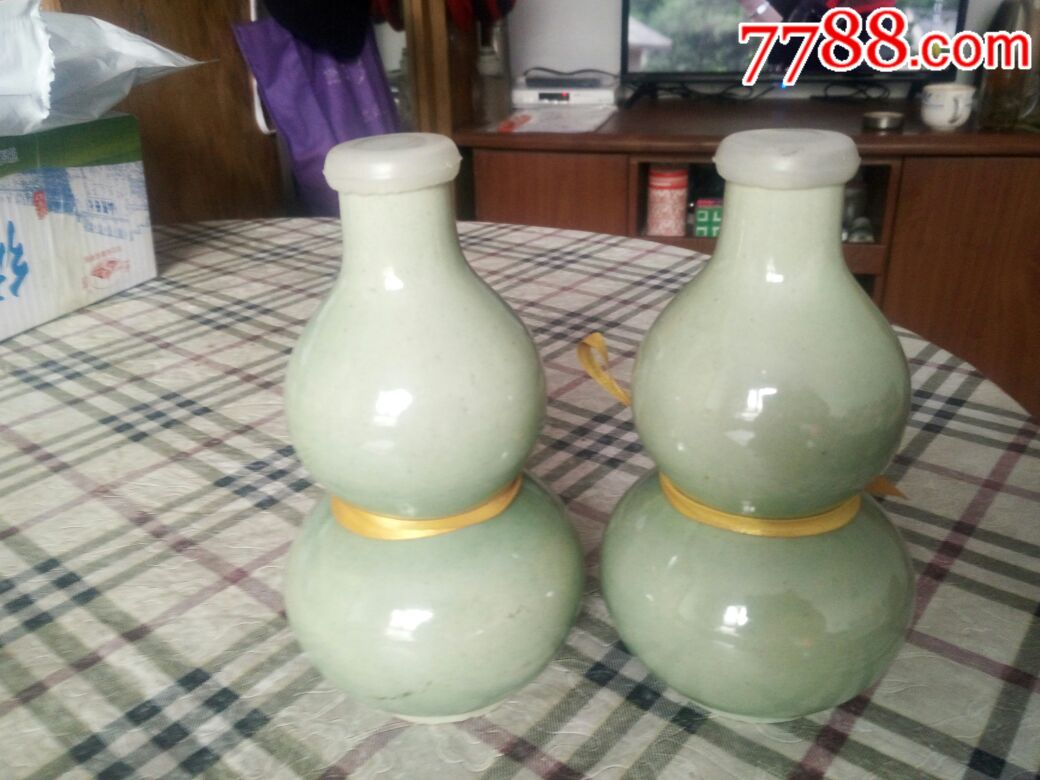 早期,四知堂,葫芦瓶一对,保存完好原装.