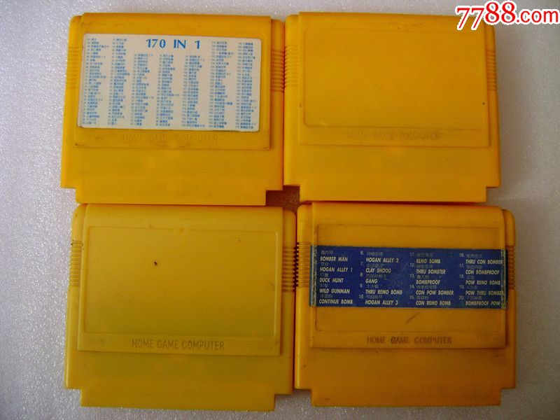 任天堂fc游戏机红白机卡带,早期游戏卡,4个打包