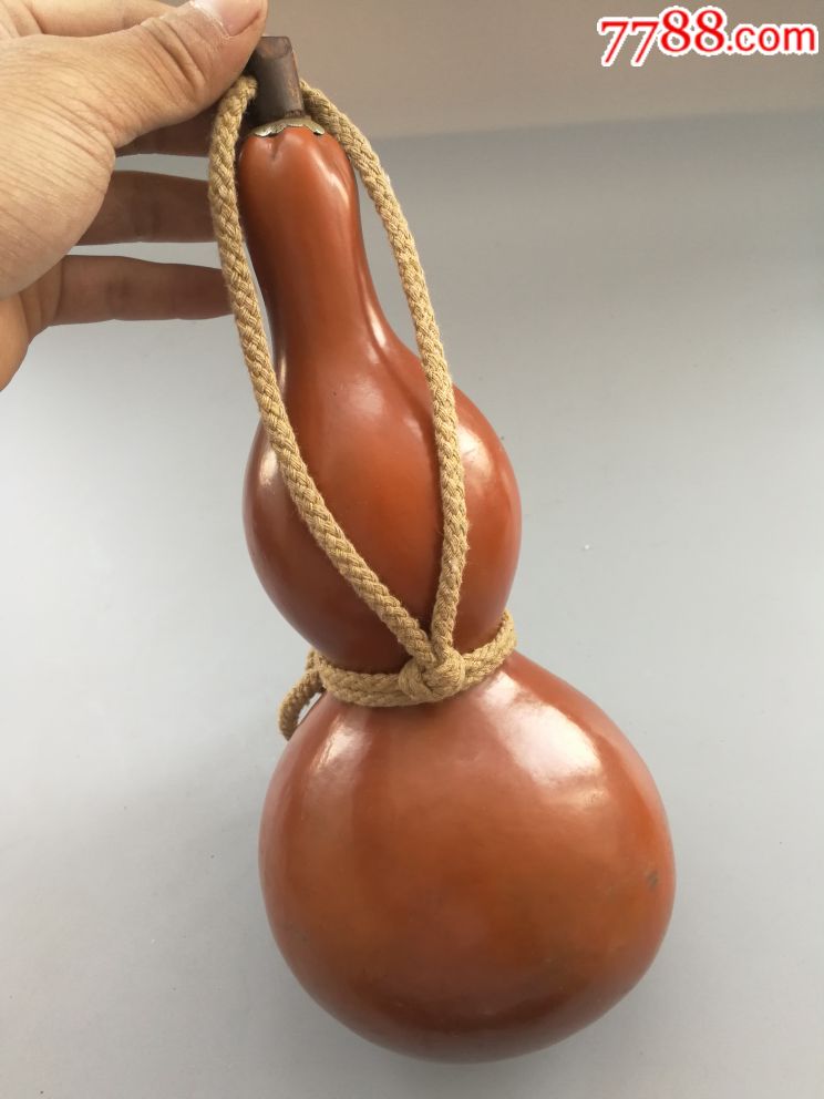 民国包铜口酒葫芦