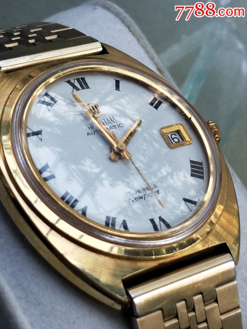 华生金鲍鱼男表【罕见金标,大罗马刻度,newport系列】