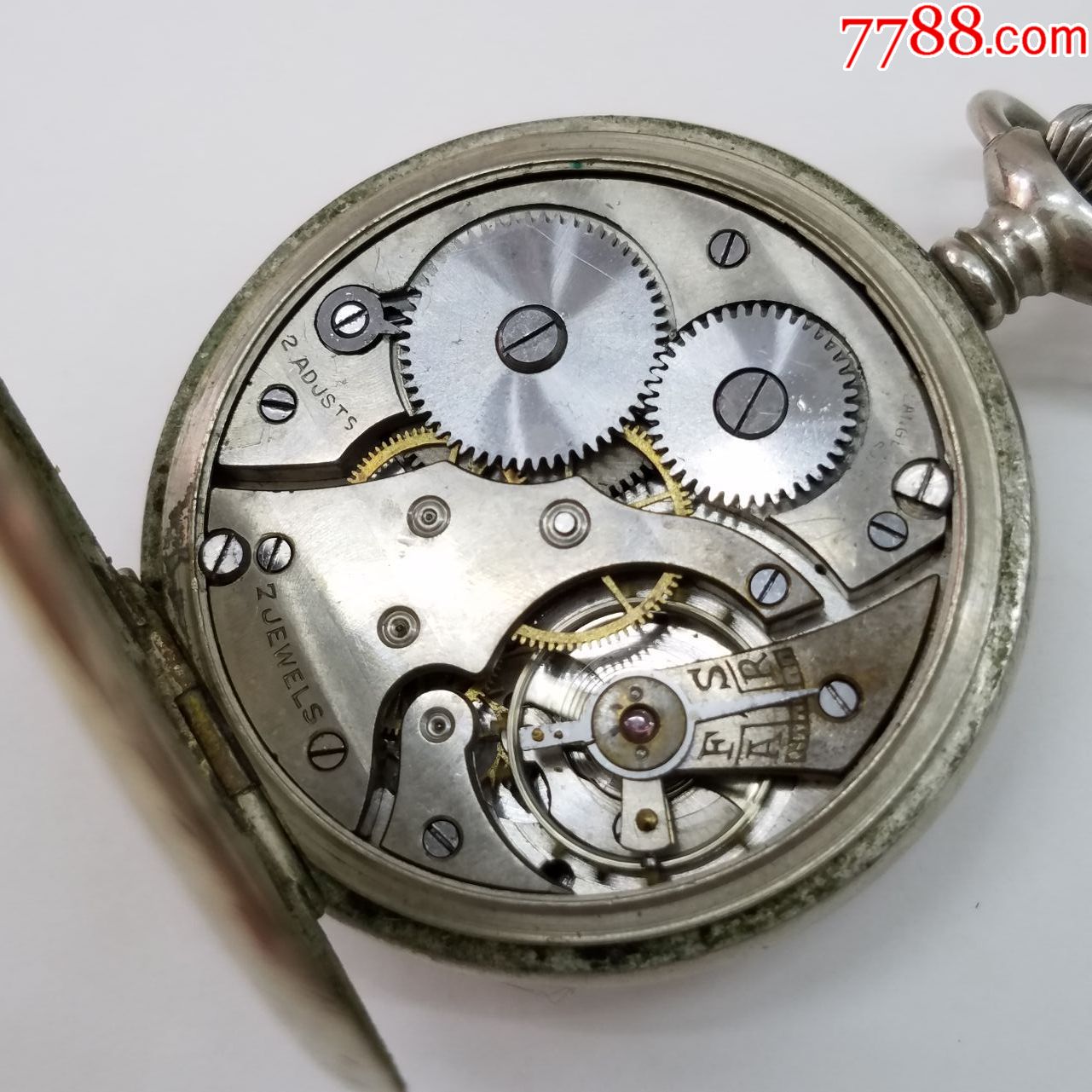 瑞士tonsiste机械怀表【漂亮大条纹精磨机芯】【烤蓝指针】