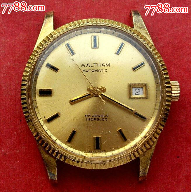 美品华生自动单历包金表壳搭载金套筒as1903机芯可与eta283媲美