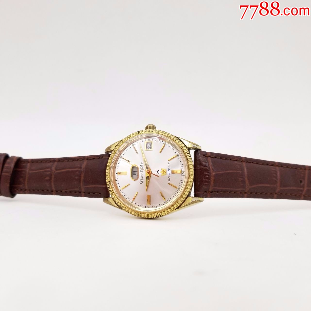 珍藏级!】【开天窗日历,拉跳王!】日本西铁城-皇冠7系列-自动机械男表