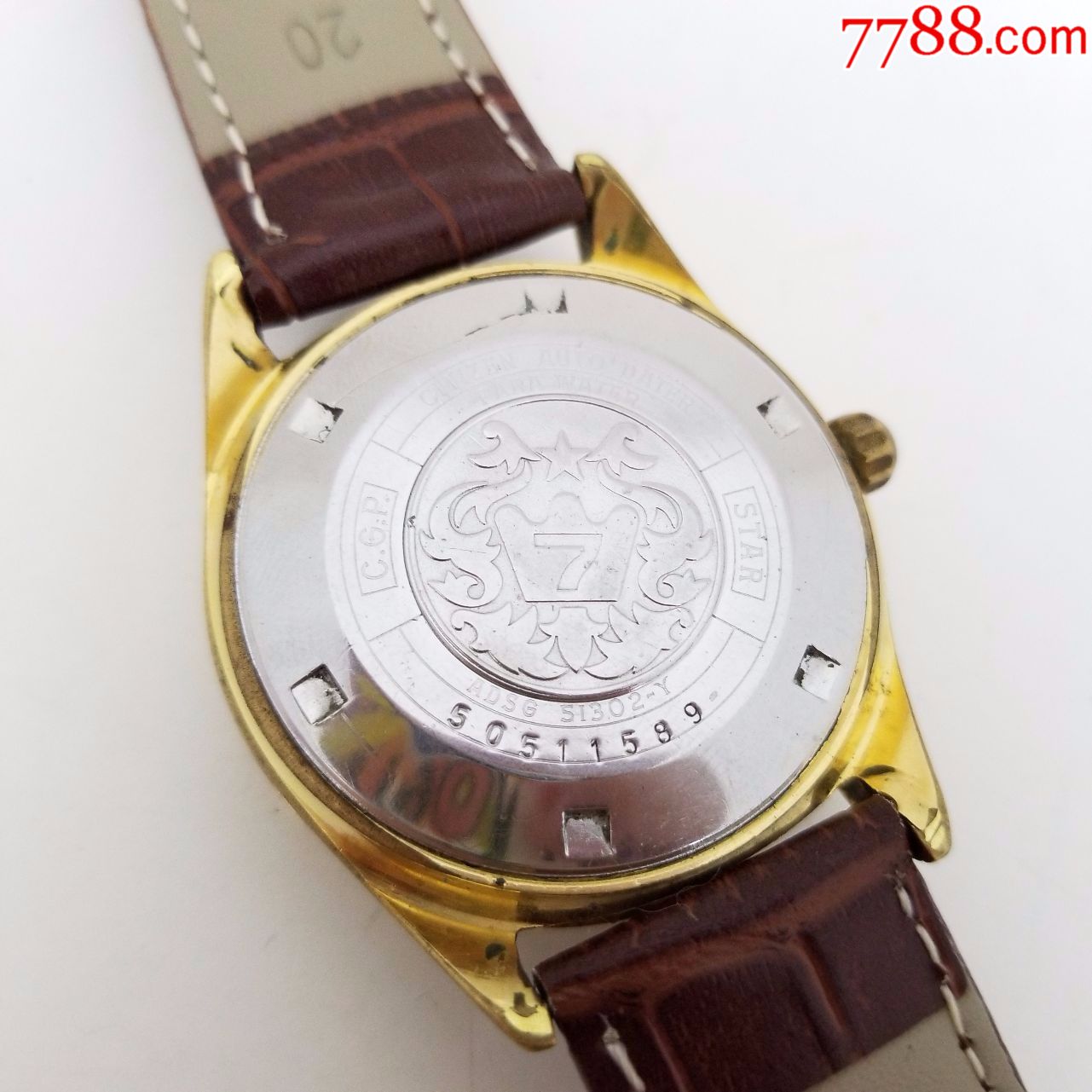 珍藏级!】【开天窗日历,拉跳王!】日本西铁城-皇冠7系列-自动机械男表