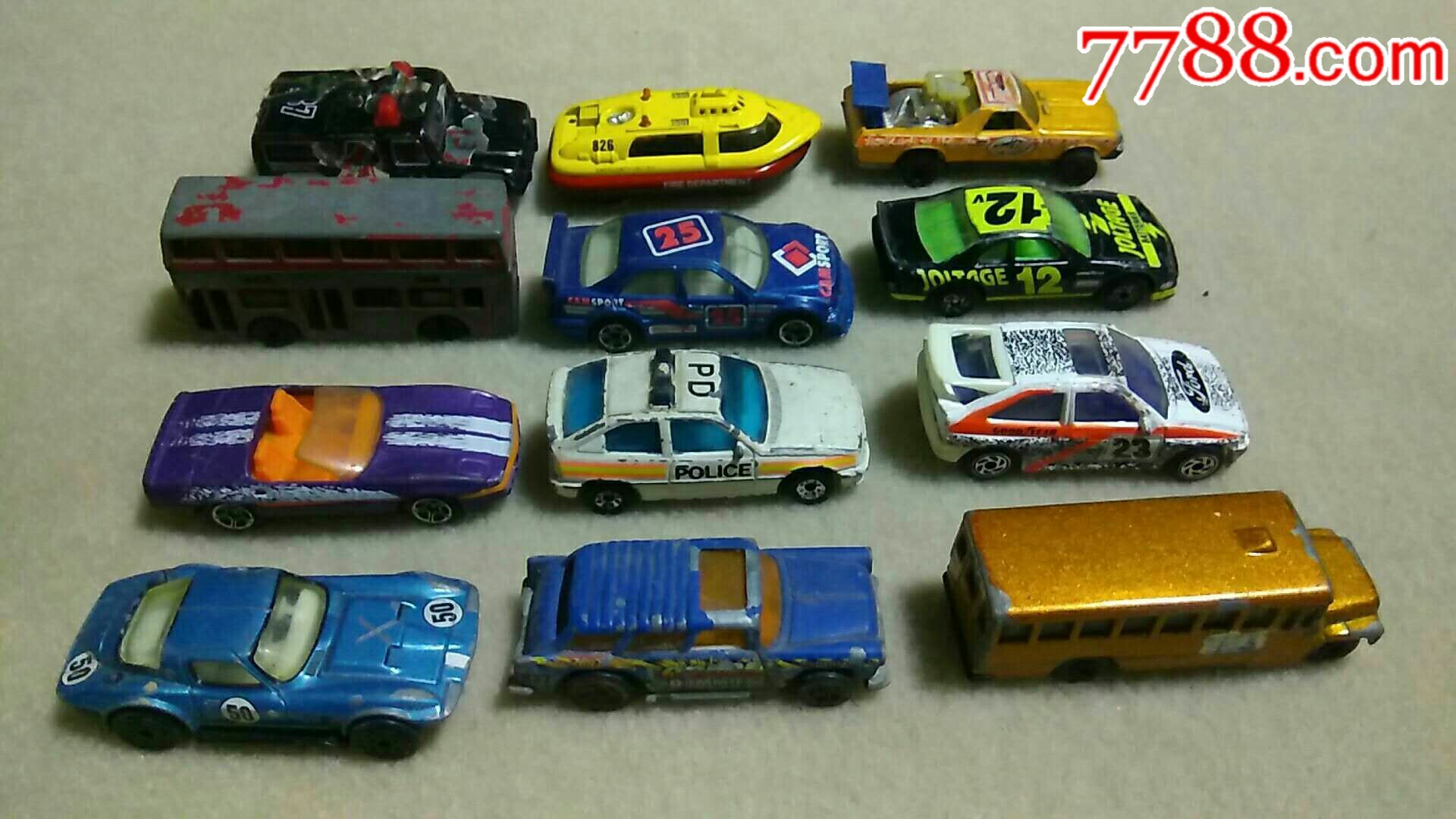 80年代合金小汽车12个(二)-au17149911-其他传统玩具-加价-7788收藏