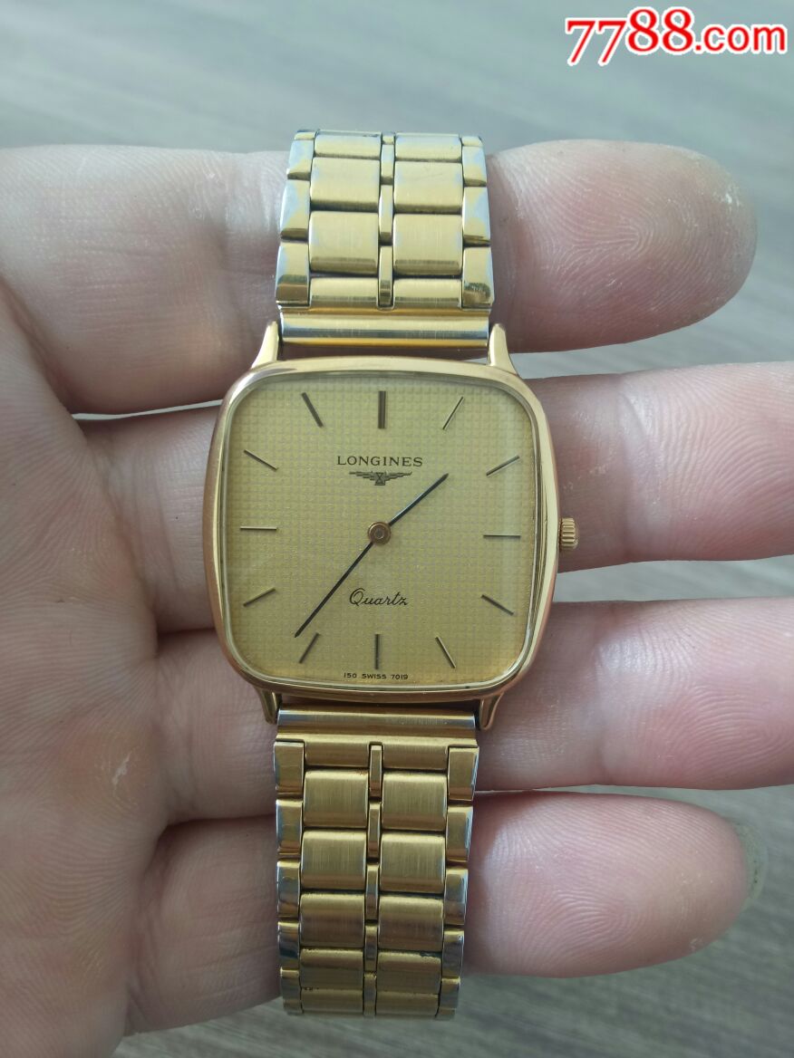 正品瑞士浪琴方形款石英男表