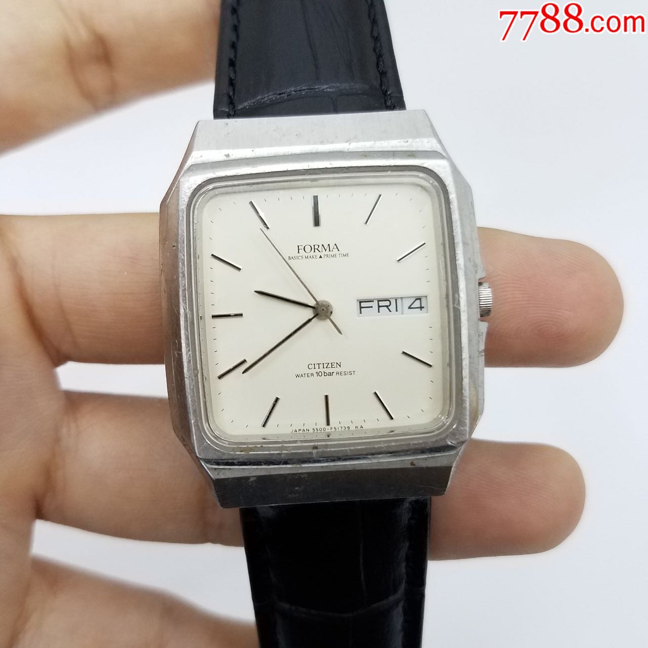 【高端forma系列】日本西铁城电子男表【独特方正壳型】【走时正常】