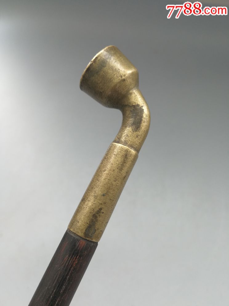 民国花梨木铜烟杆