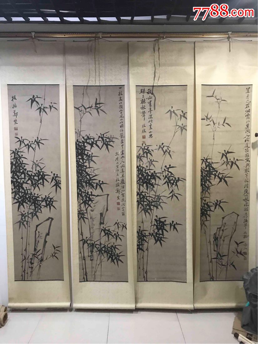 郑板桥四条屏六尺对开