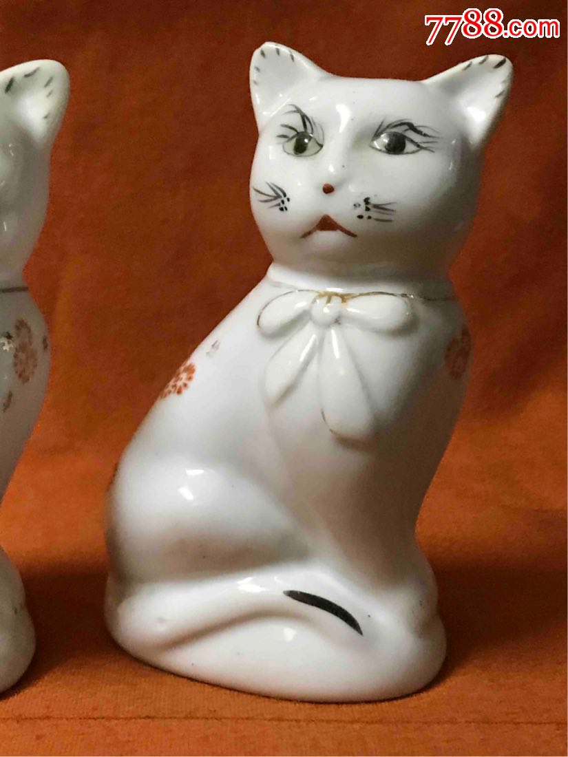 库存货70,80年代的【瓷猫】一对