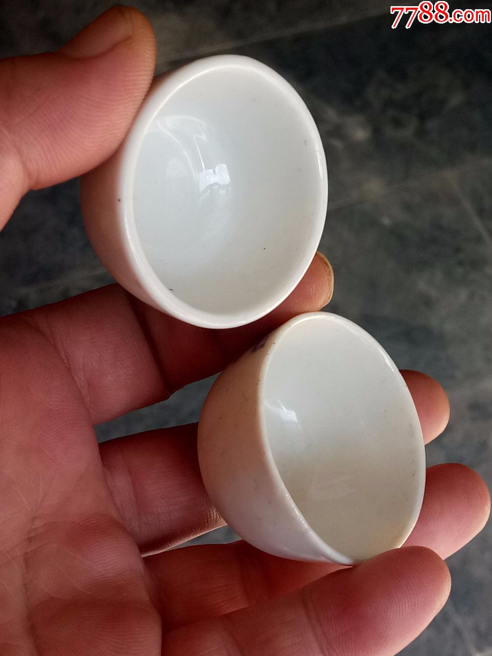 小酒盅一对-au17291695-单色白瓷-加价-7788收藏__中国收藏热线
