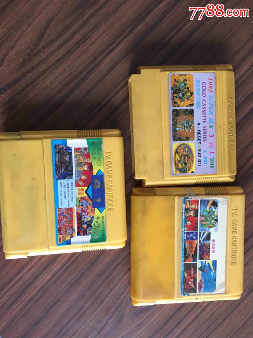 fc游戏卡老游戏卡集成块卡四合一三合一怀旧