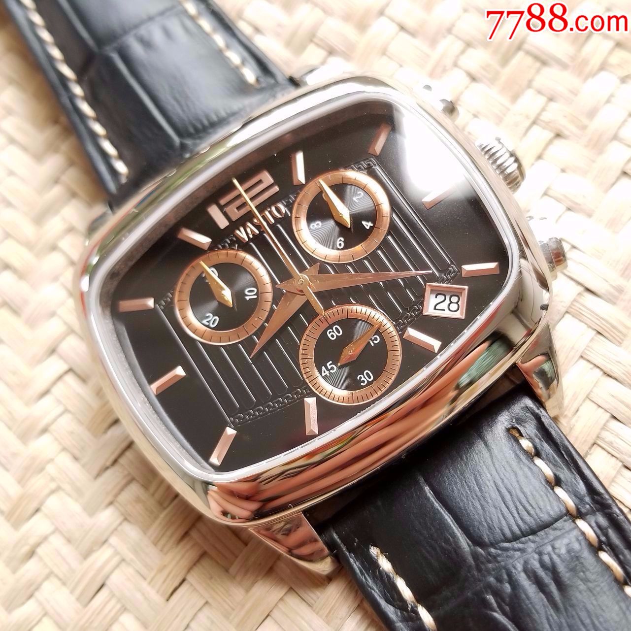 意大利奢侈时装品牌:vasto华斯度-盛世系列-精密计时码-石英男表,手表