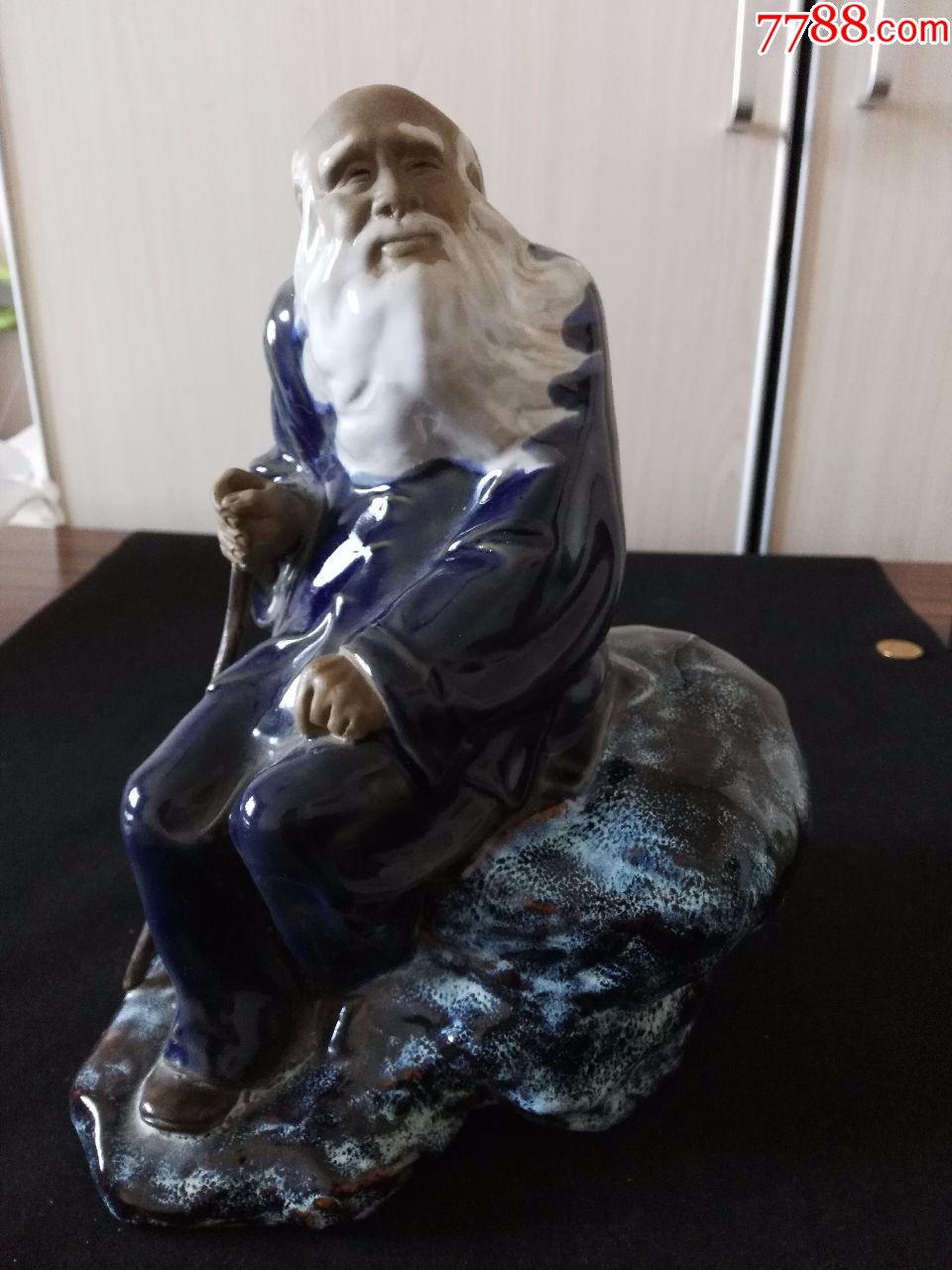 广东石湾瓷雕人物——张大千_雕塑瓷/瓷雕_成英琪收藏【7788收藏