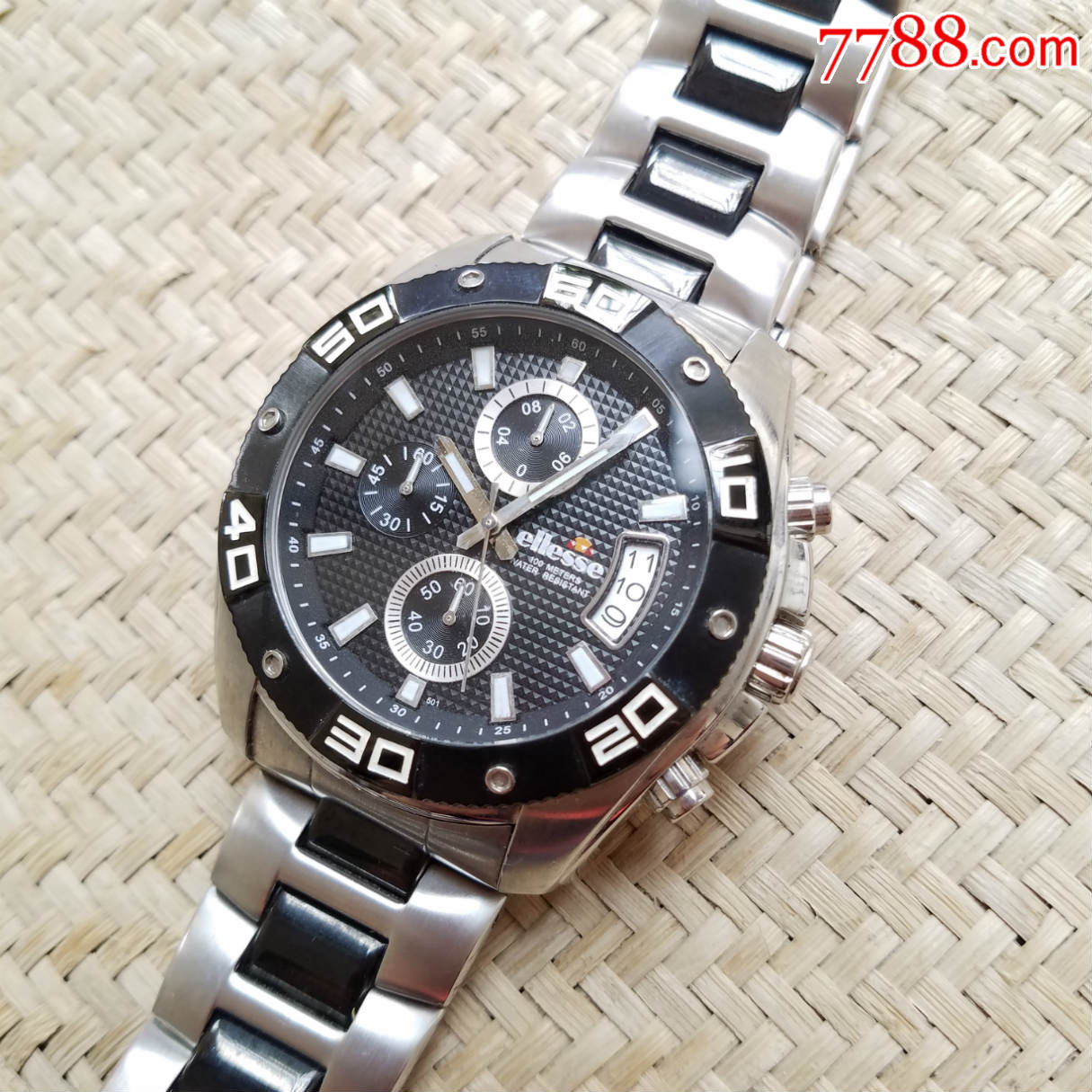 菱格纹表盘】意大利ellesse艾力士-计时码石英男表_手表/腕表_第2张