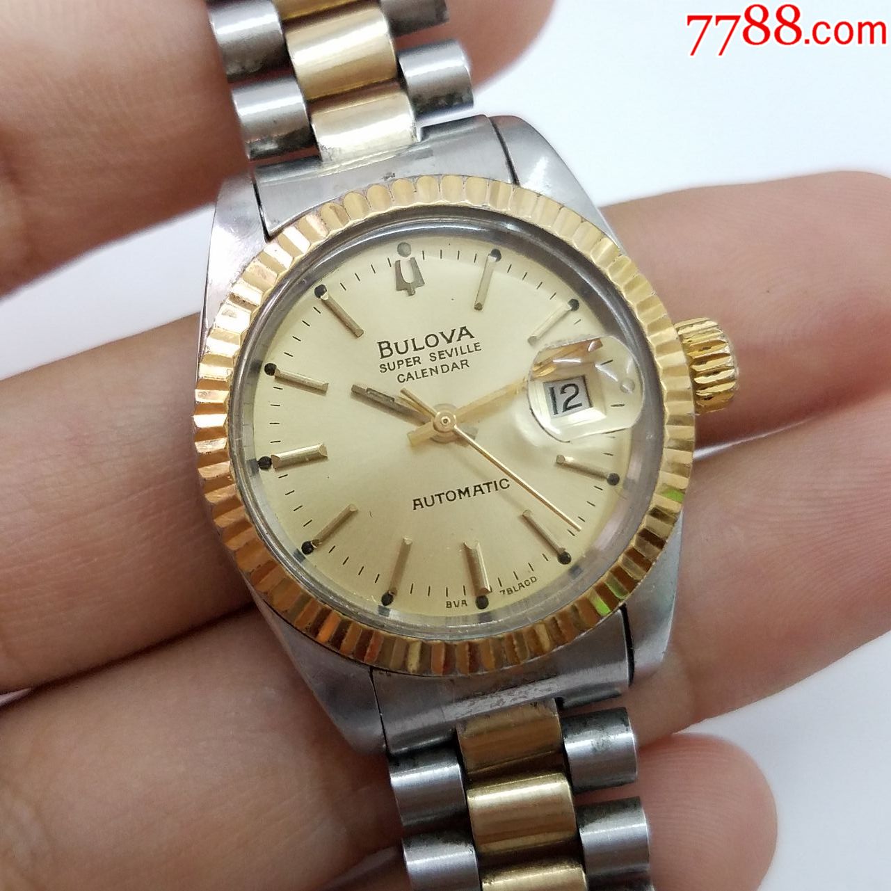 宝路华自动机械女表【2651金机芯】【间金表款,闪亮金牙圈】【能走时