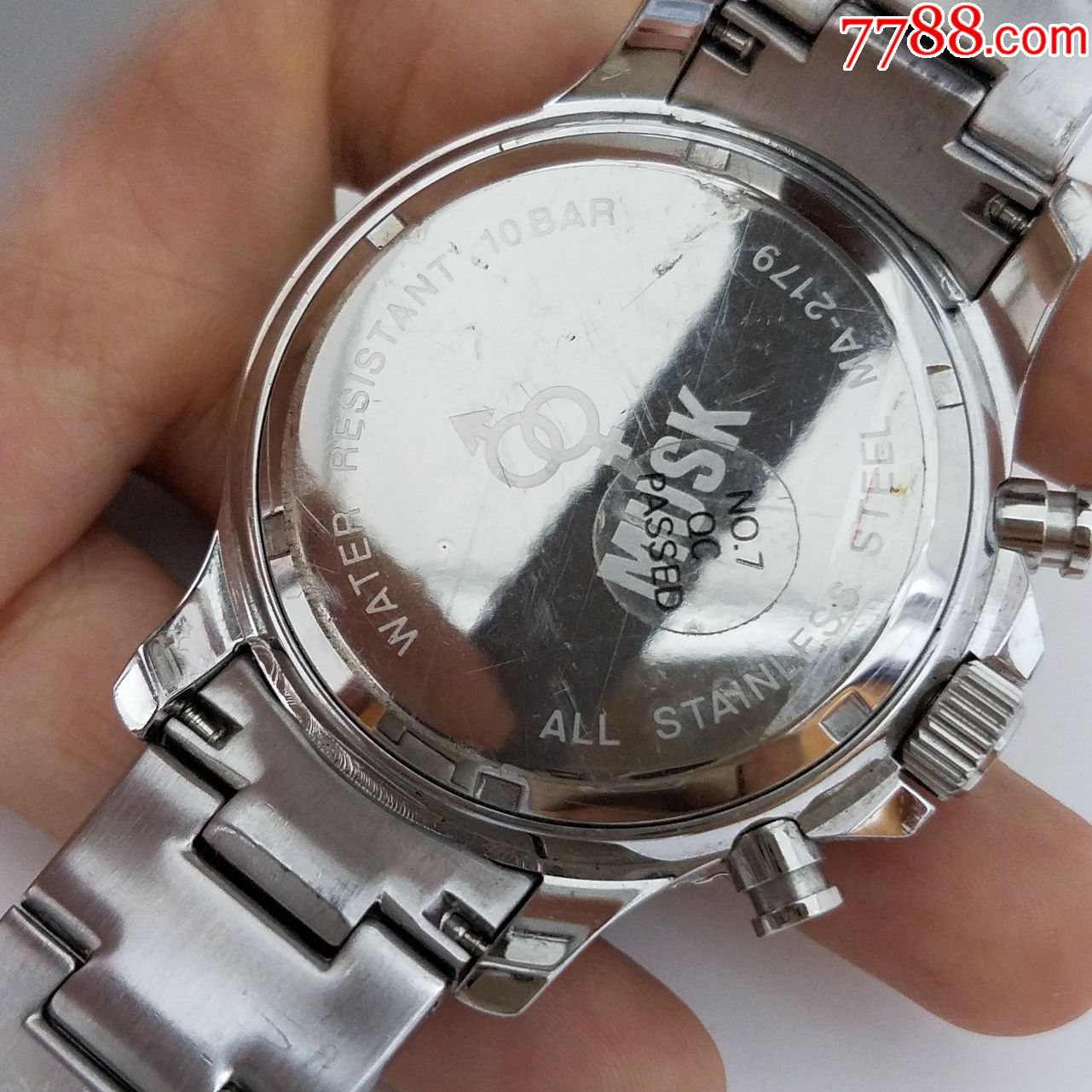 musk电子计时男表【活动旋转外圈】【经典3眼表盘】【高闪刻度】,手表