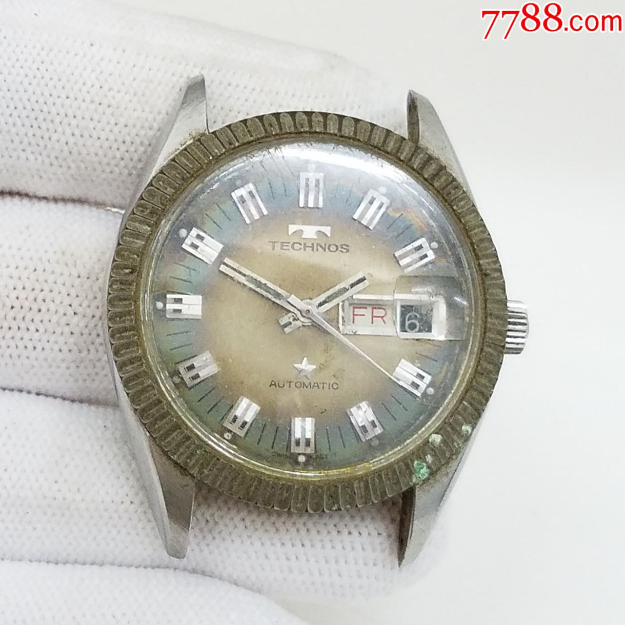 瑞士天克诺自动机械男表【278⑨机芯,闪亮立体刻度】【不走,晃晃摆轮