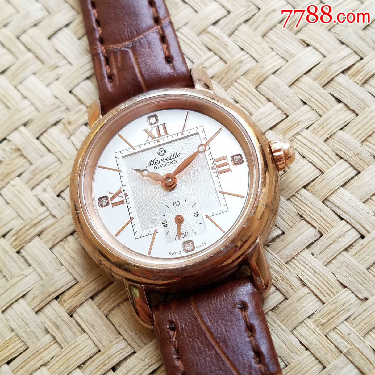 瑞士名表-名威-复古小三针-石英女表-au17663770-手表/腕表-加价