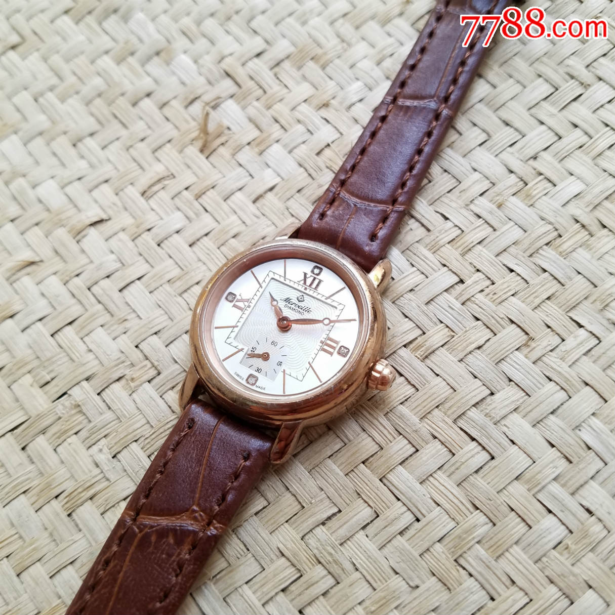 瑞士名表-名威-复古小三针-石英女表-au17663770-手表/腕表-加价