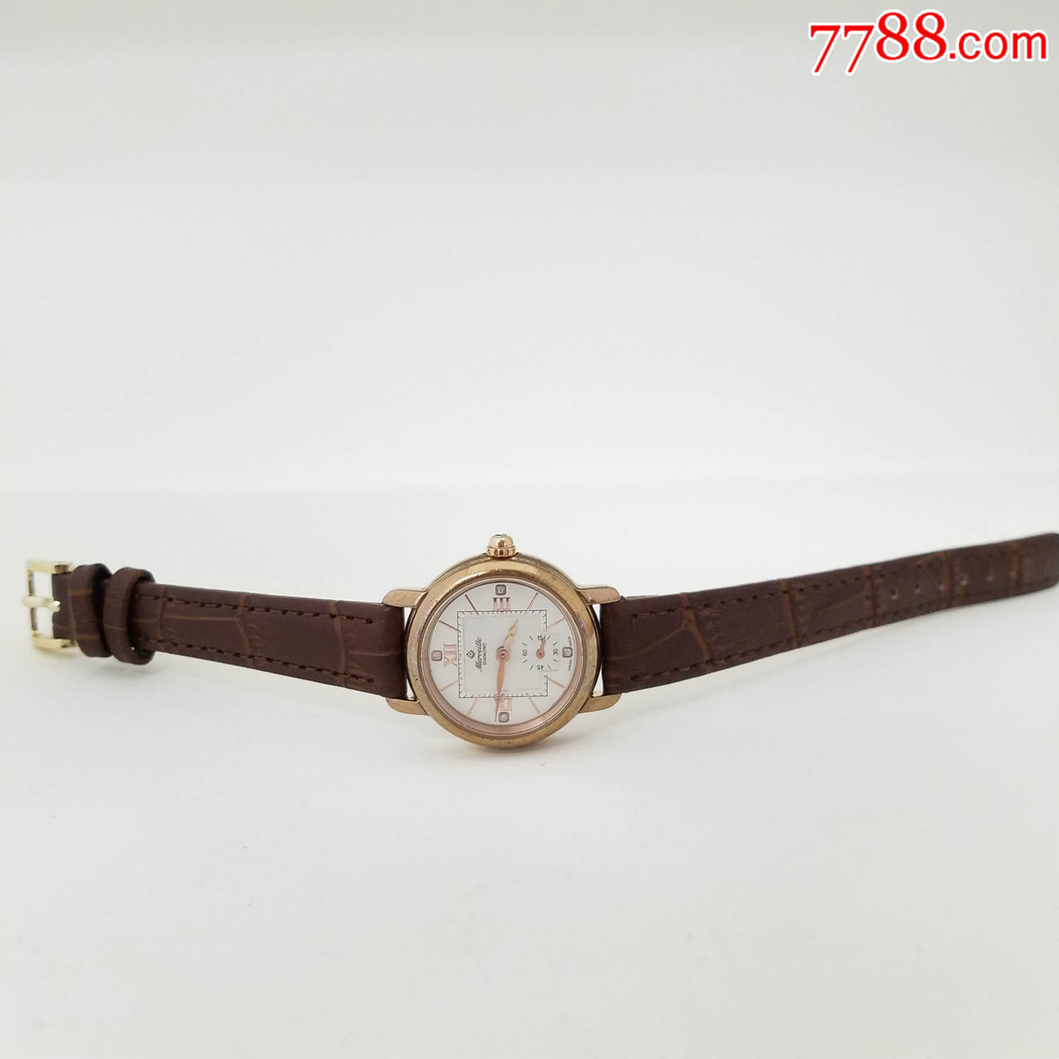 瑞士名表-名威-复古小三针-石英女表-au17663770-手表/腕表-加价