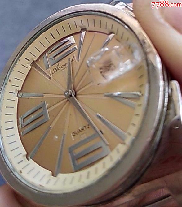 早期厚重铜壳accent电子表(细看再拍),手表/腕表【诚信眼光朋友古旧店