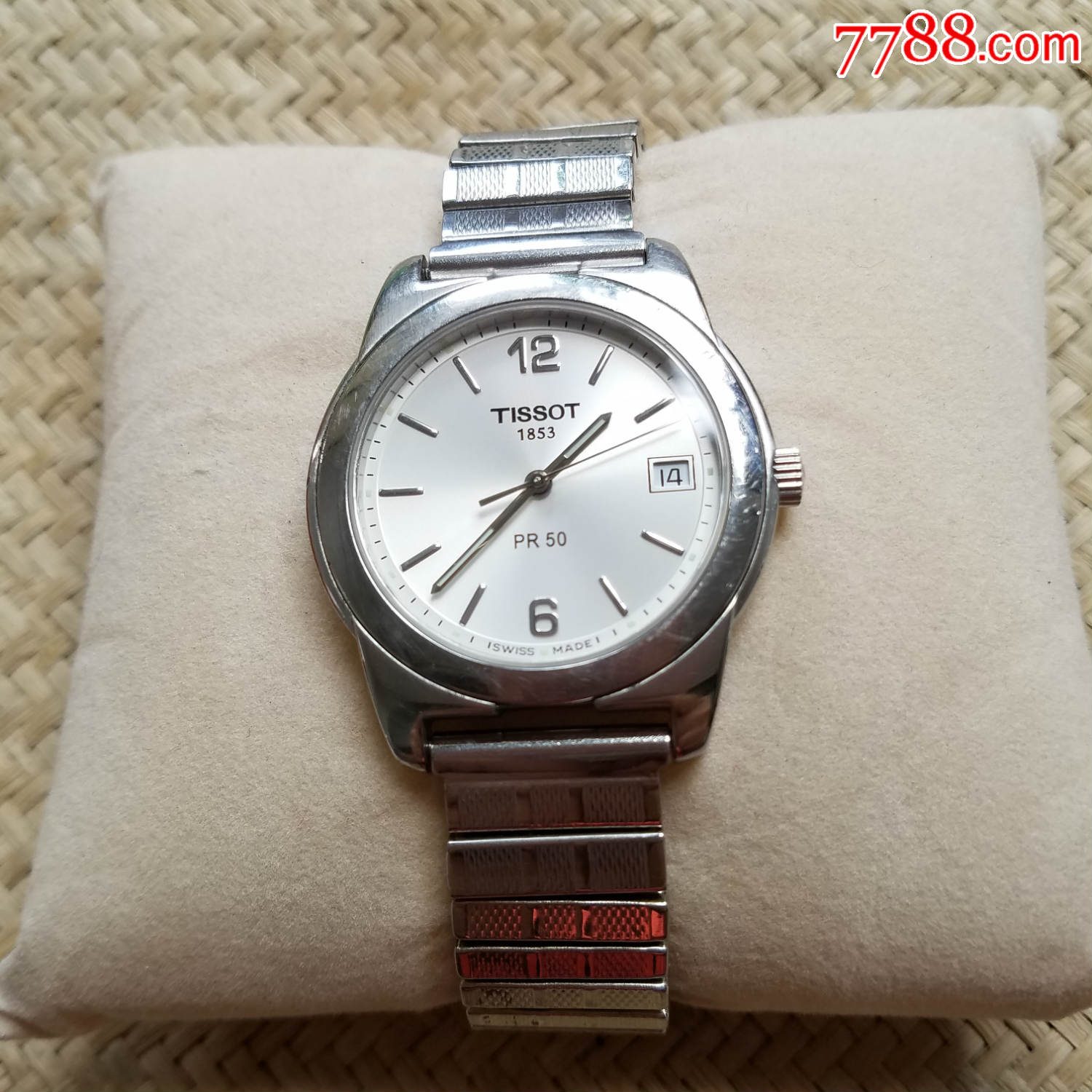 【优雅反光白银表盘】瑞士tissot天梭-pr50系列-石英男表,手表/腕表