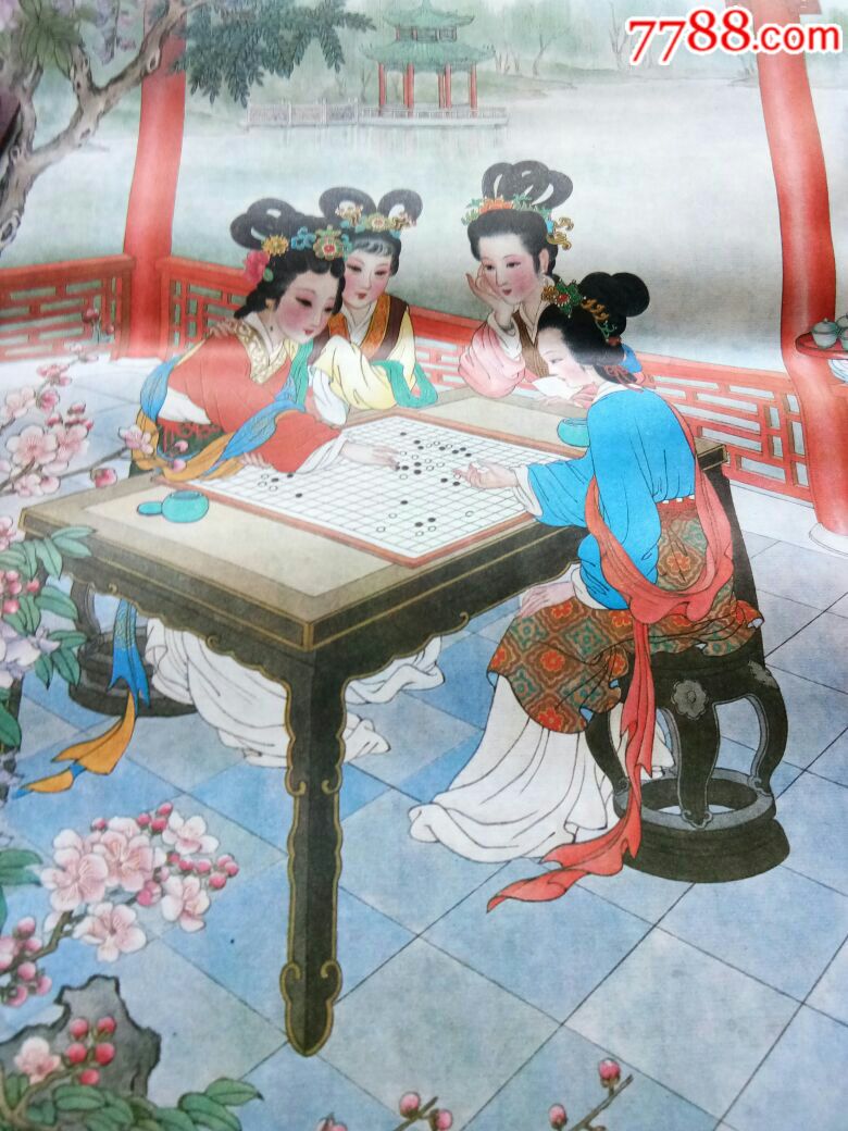 古代仕女――奕棋(五张合拍)