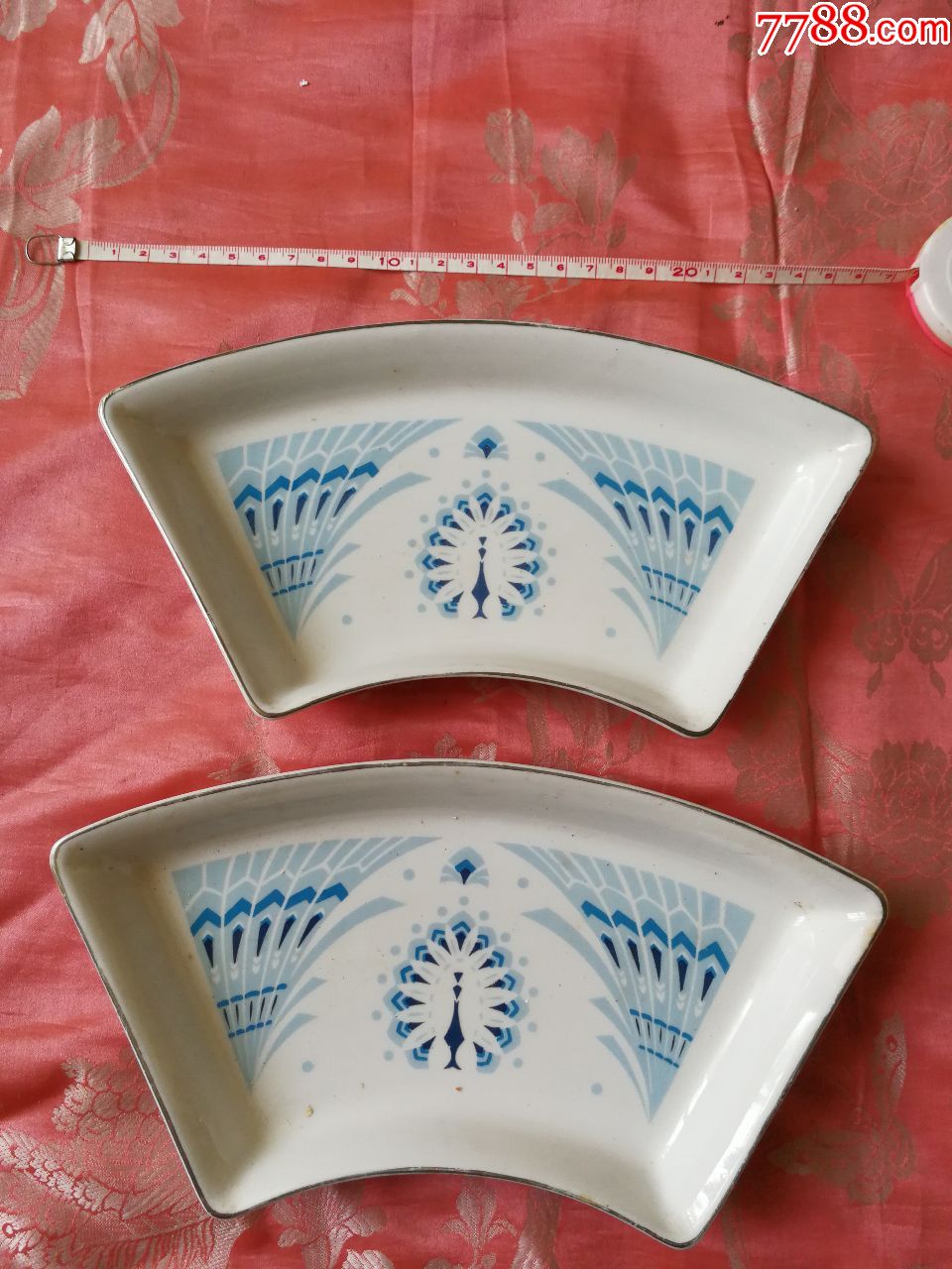 博山扇形盘子两个a11