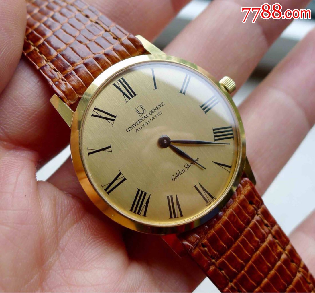 美品18k实金老万国宇宙珍珠陀自动机械手表