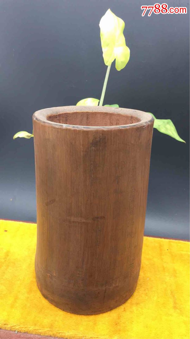 竹雕笔筒图文并茂全手工制作