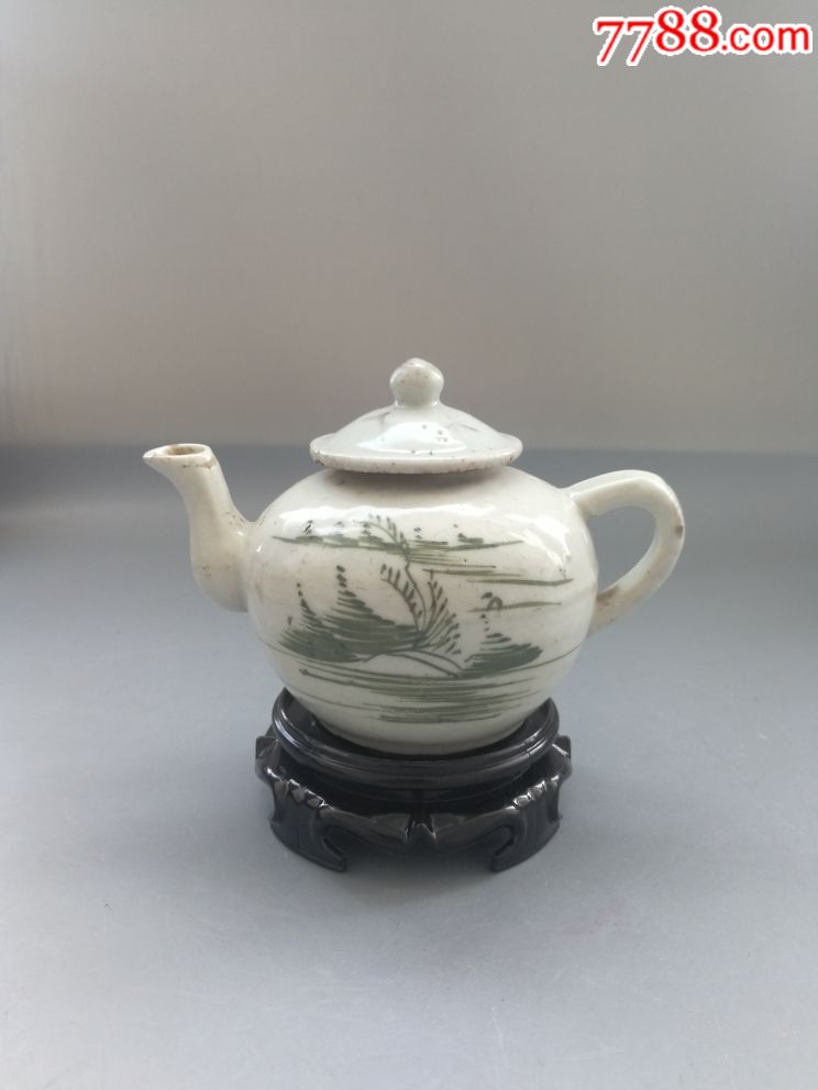 民国醴陵瓷山水小壶