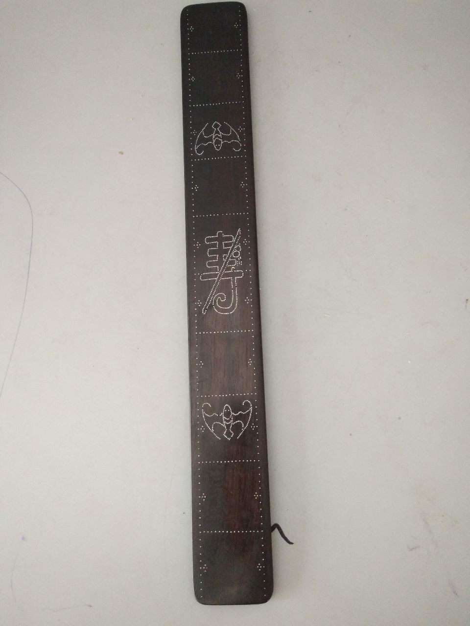 低价拍清代红木嵌银超宽老尺子一把