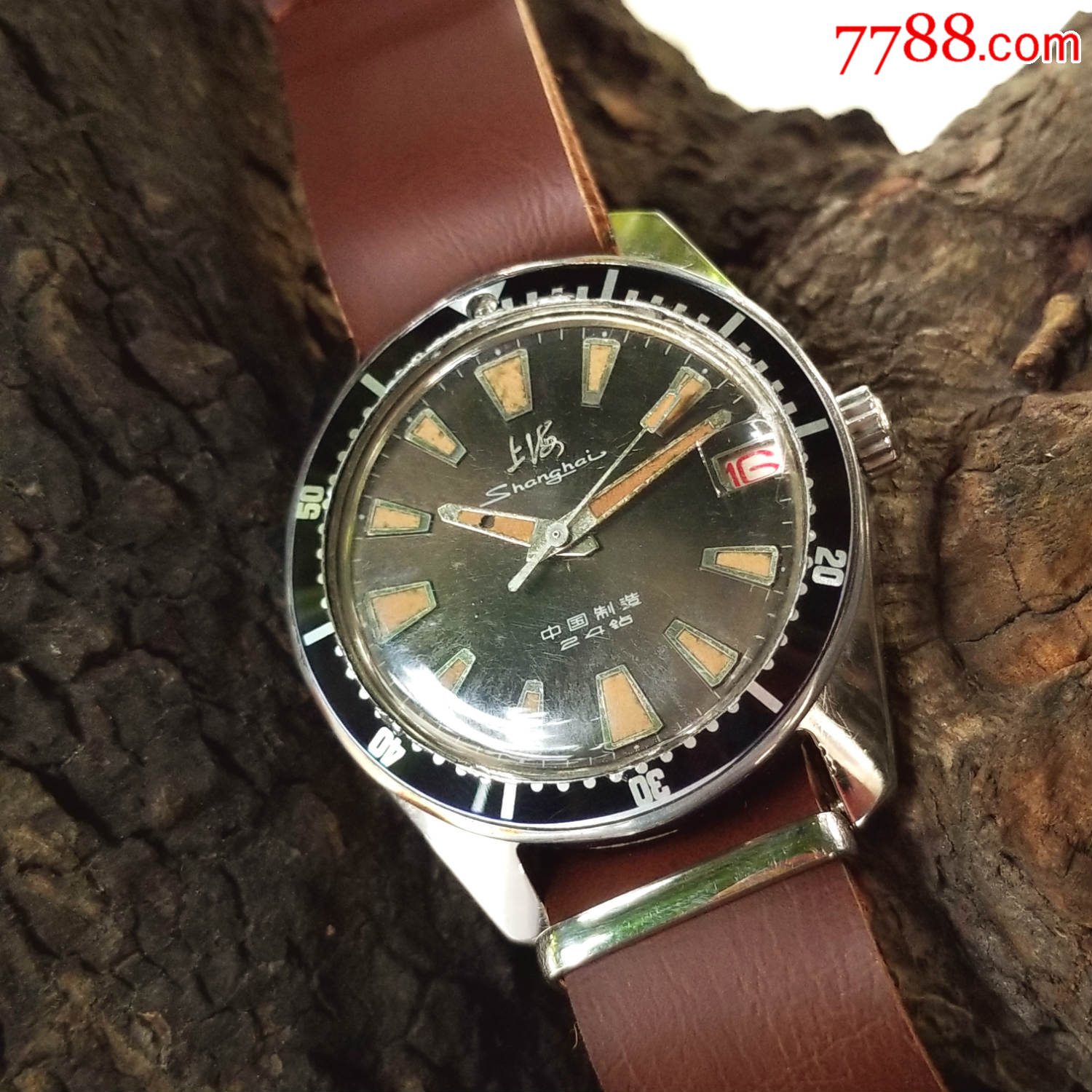 绝对的珍藏级!】中国-上海牌-24钻军表-自动机械男表