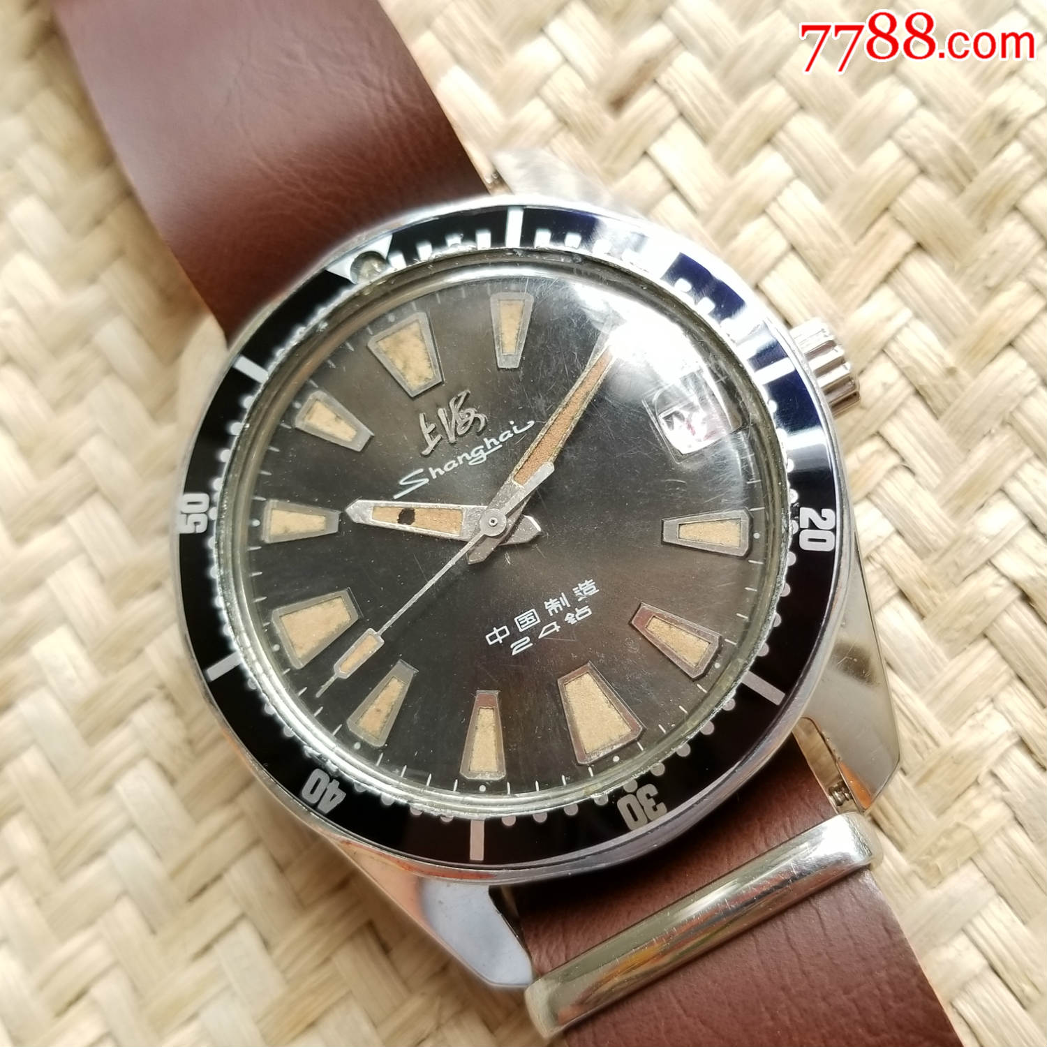 绝对的珍藏级!】中国-上海牌-24钻军表-自动机械男表