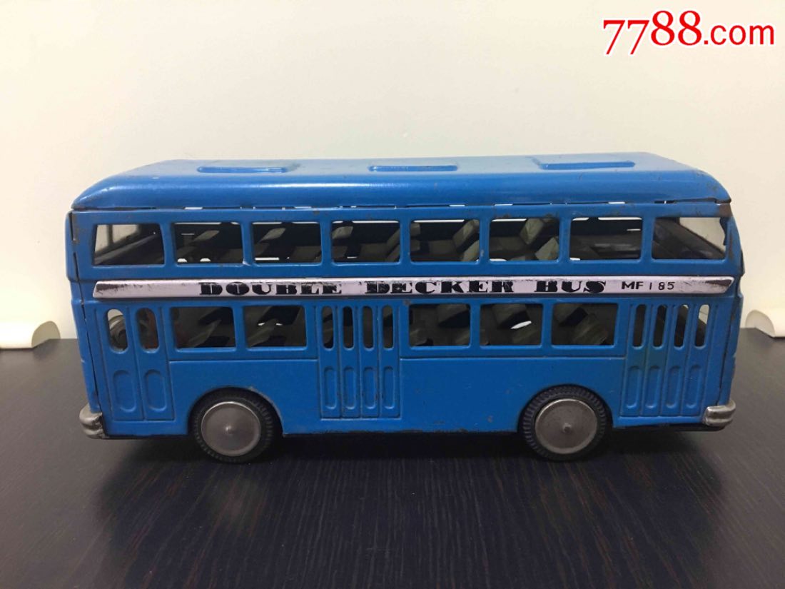 铁皮玩具-mf185-双层巴士蓝色