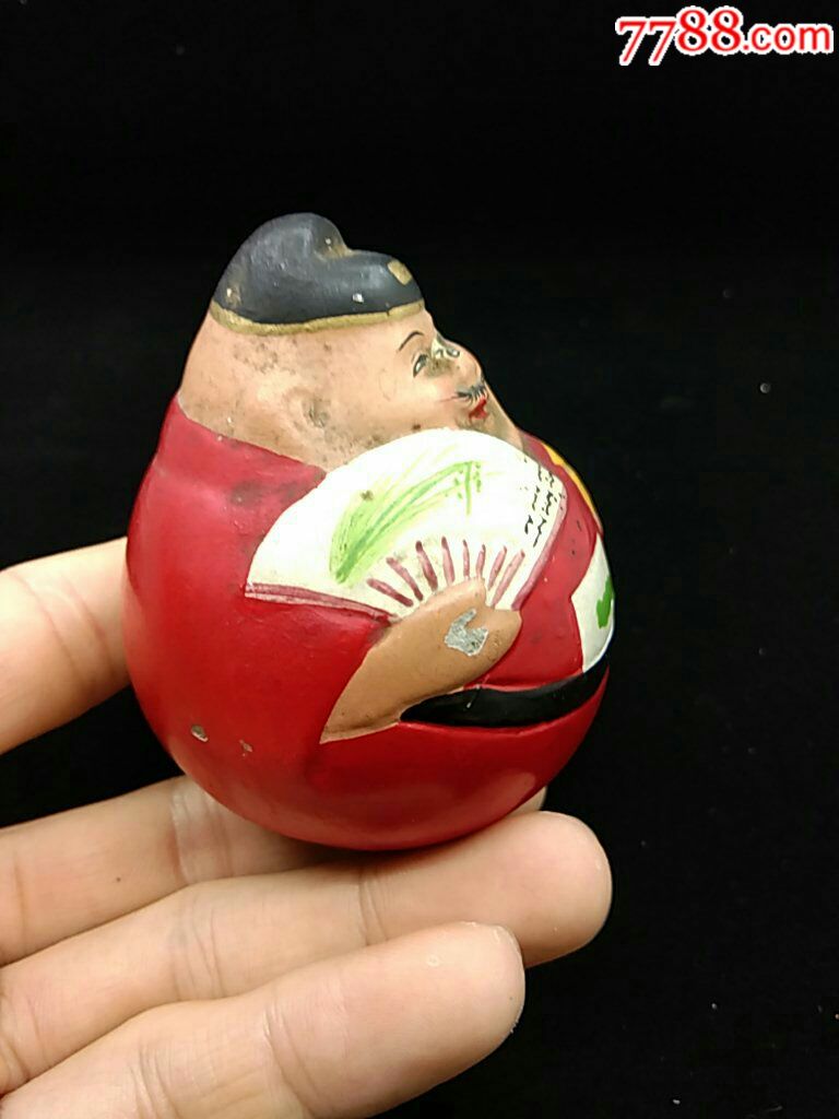 七品芝麻官泥塑不倒翁