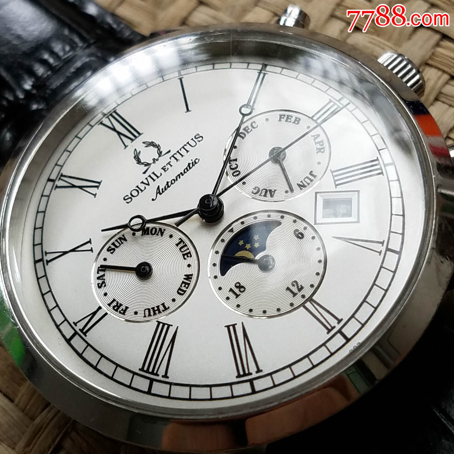 经典复古】瑞士titus铁达时-天长地久系列-昼夜显示-自动机械男表
