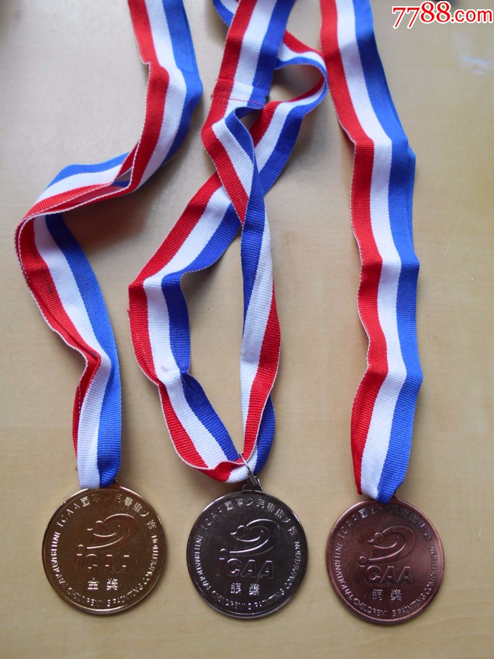 【icaa国际少儿书画大赛奖牌】金,银,铜奖牌