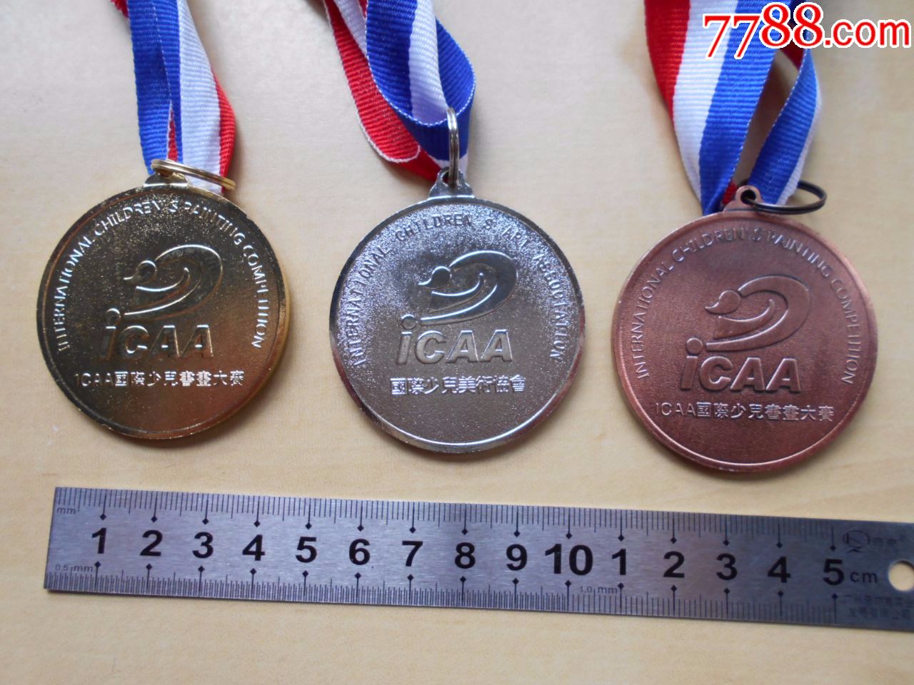 【icaa国际少儿书画大赛奖牌】金,银,铜奖牌