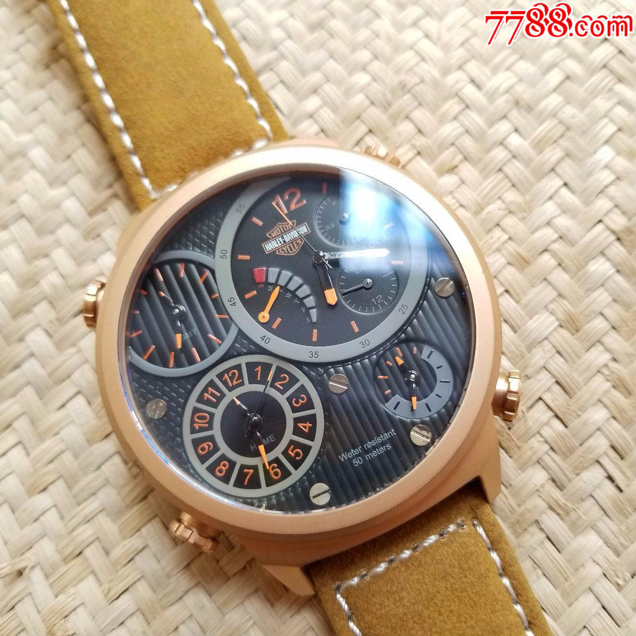 世界著名-百年奢侈摩托车品牌:哈雷-戴维森-石英男表,手表/腕表_第1