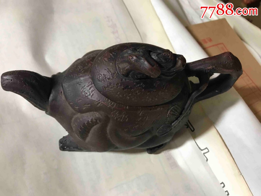 老紫砂壶乌龟造型