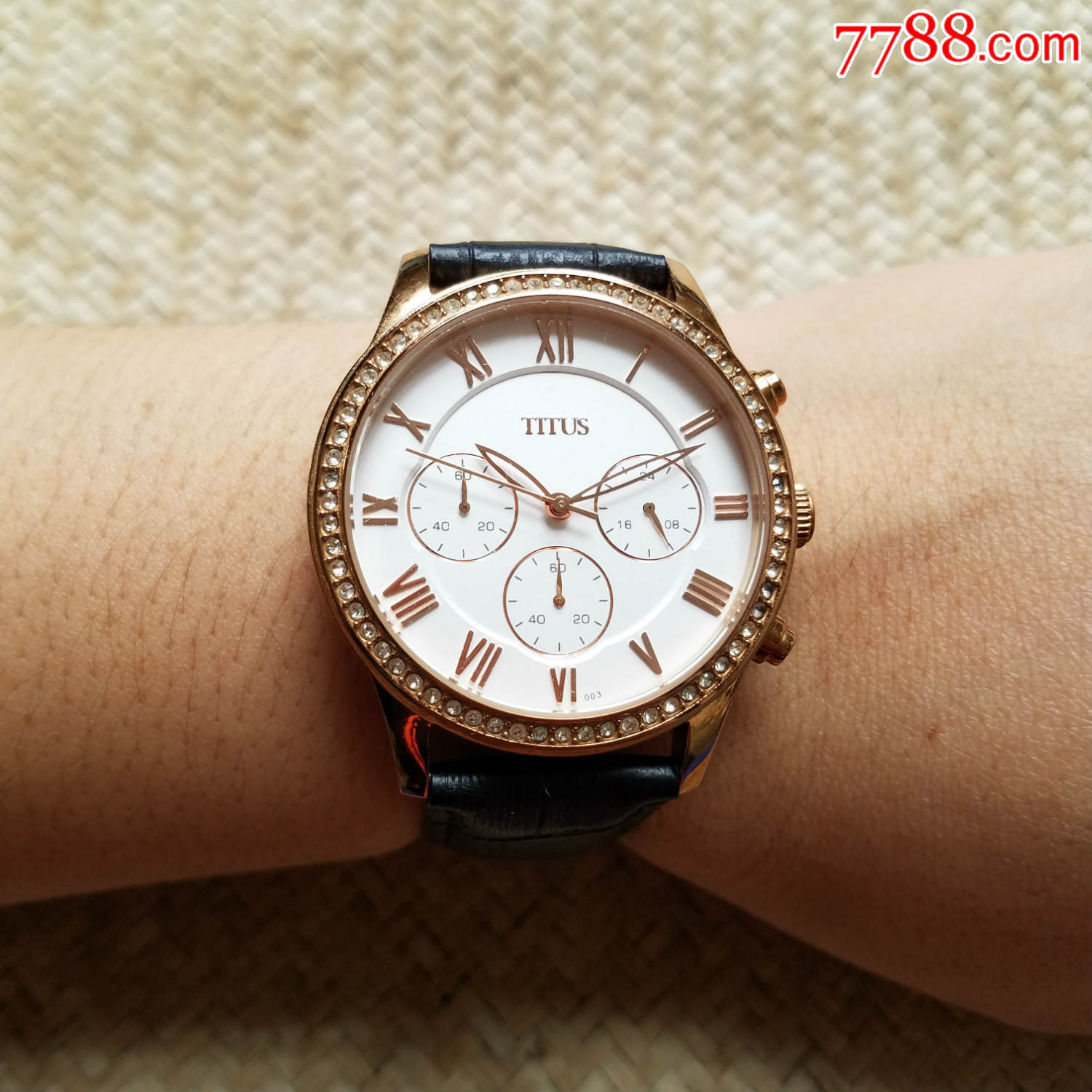 【女人最爱:高闪水钻外圈】titus铁达时-石英女表-au17880562-手表