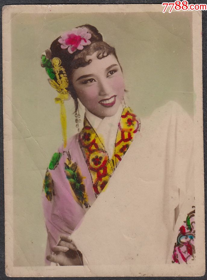 民国手工上色越剧演员---曹玉珍
