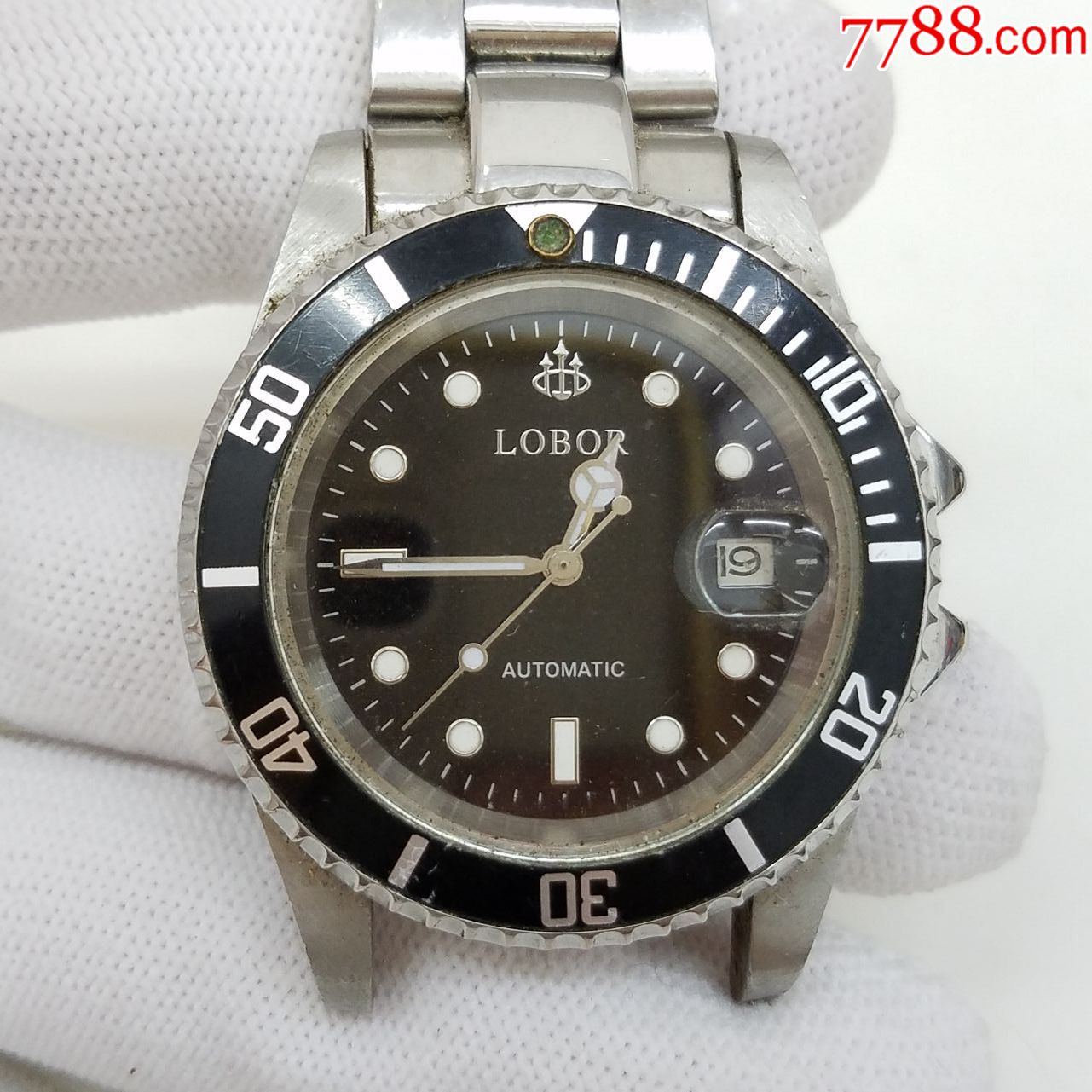 罗宝lobor自动机械男表【独特奔驰指针】【夜光漂亮】【活动旋转外圈