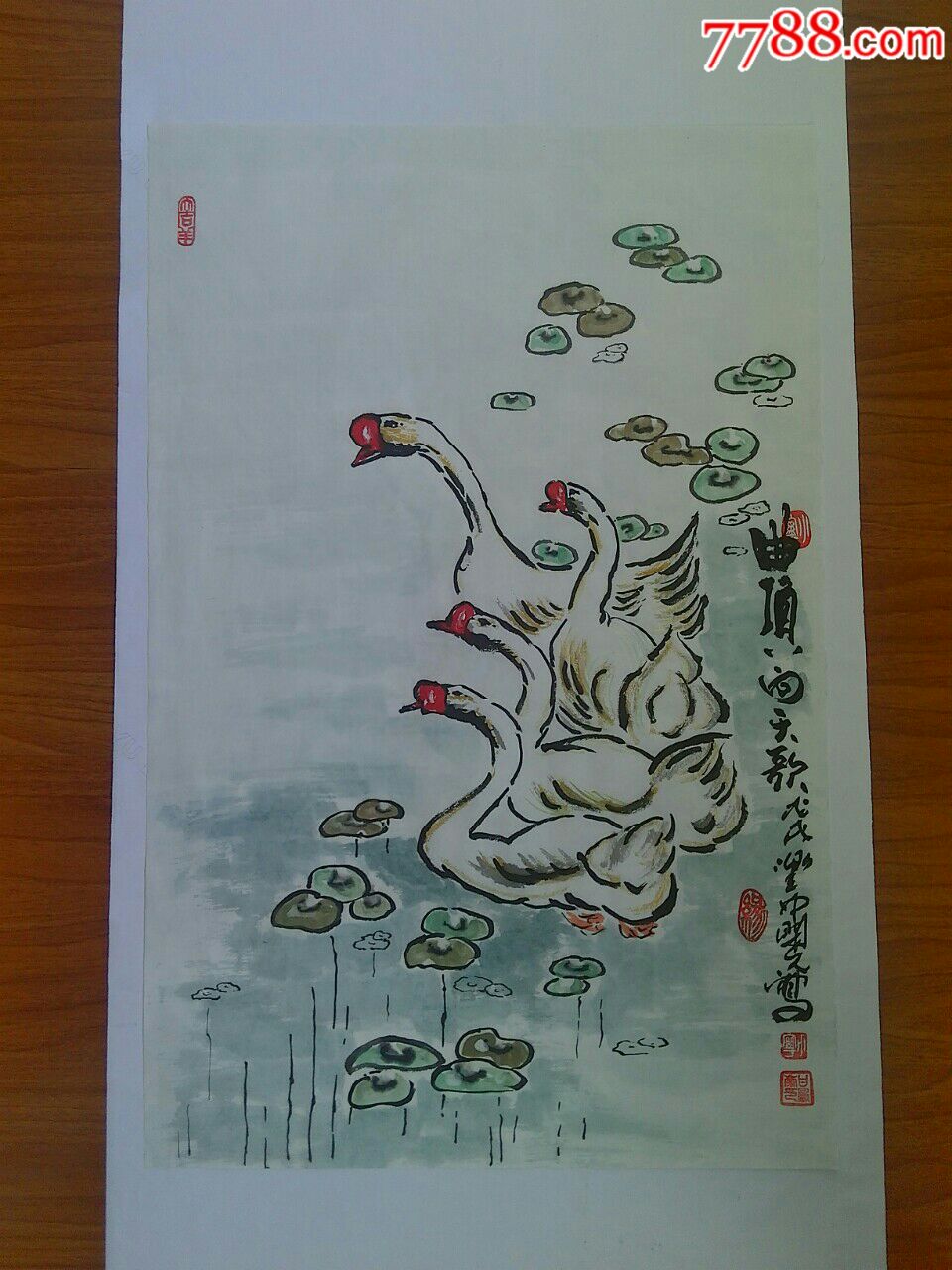 甘凤豪国画作品【曲项向天歌】