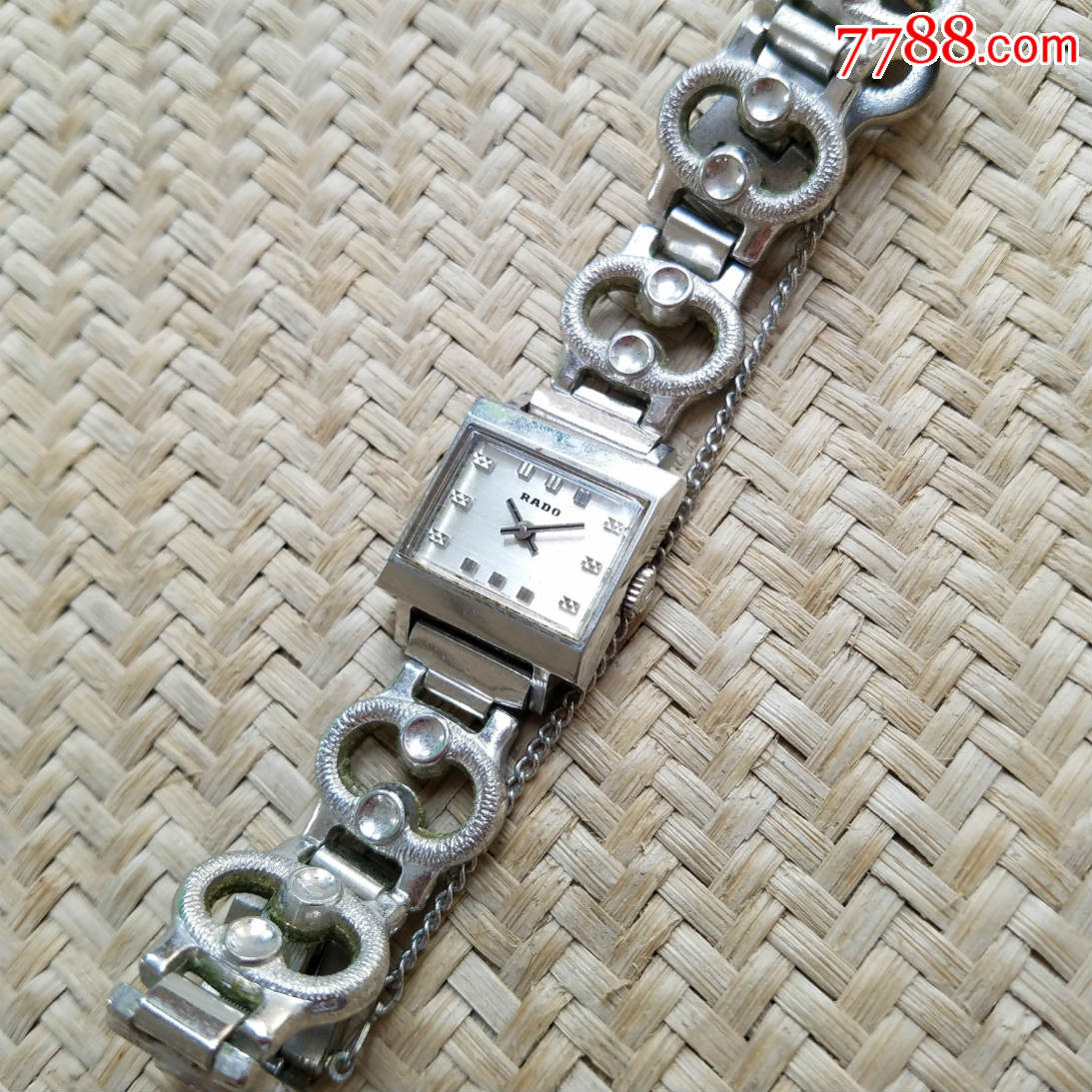 【独特镂空异形表链】【优雅长方形表壳】瑞士名表-rado雷达-手卷机械