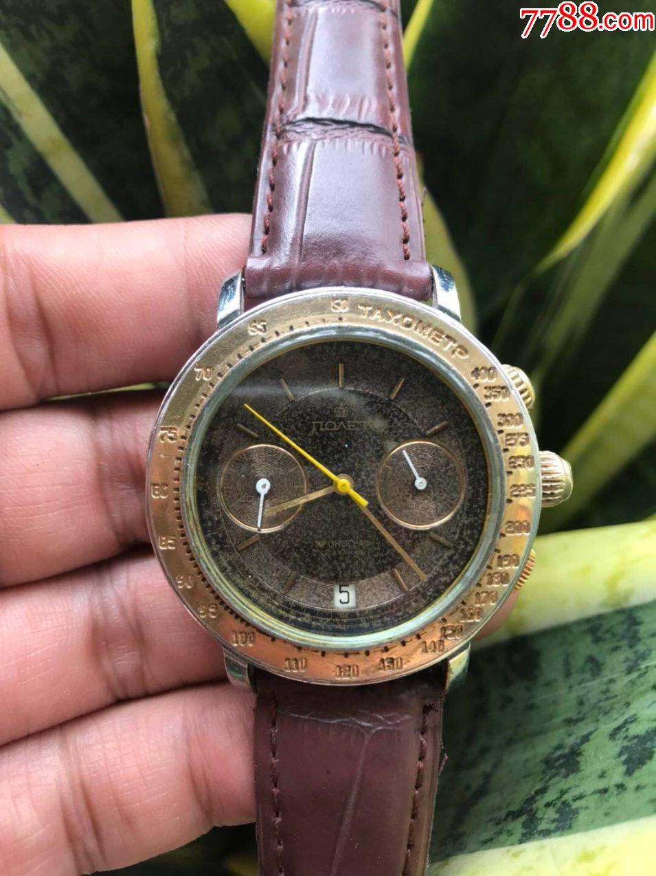 古董复杂形上动gp跑马表