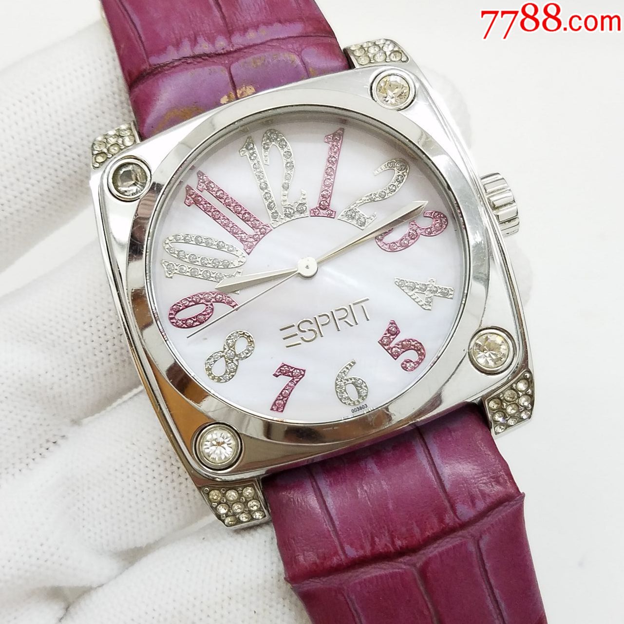 三sprit石英男表【瑞士进口机芯】【漂亮天然贝壳纹表盘】【坦克型壳